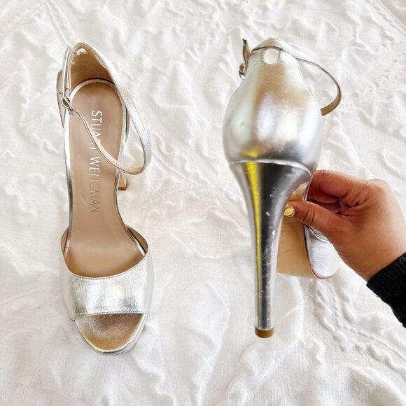 Stuart Weitzman Discoplatform Heels Size 9 - Picture 9 of 11